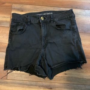 American Eagle Hi Rise shortie Black Shorts